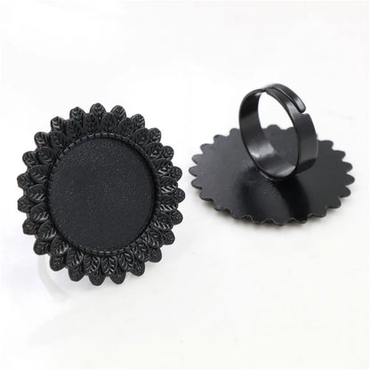 Versatile Adjustable Ring Settings Set for 20mm Cabochons and Buttons