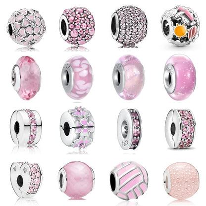 Spring Butterfly Heart Enamel Flower Charm Bead for Bracelets and Necklaces