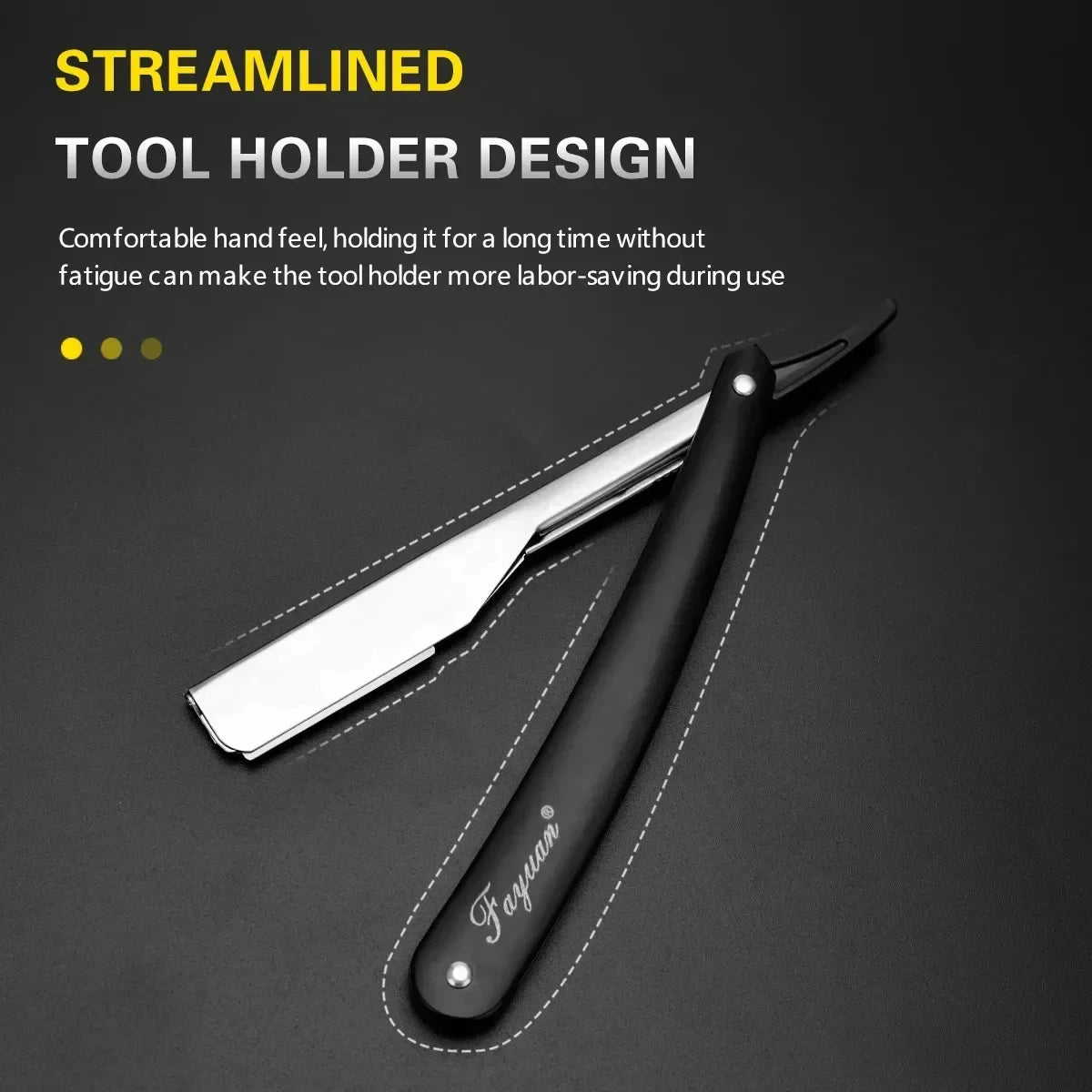 Manual Shaver for Men Stainless Steel Safety Razor Barbershop Quality Easy to Use with Replacement Blades