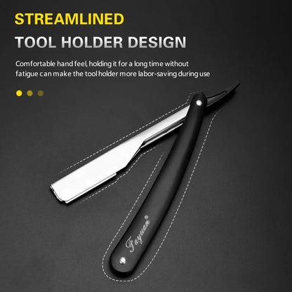 Manual Shaver for Men Stainless Steel Safety Razor Barbershop Quality Easy to Use with Replacement Blades