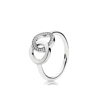 Elegant 2024 Silver Heart Charm Rings for Women P2142