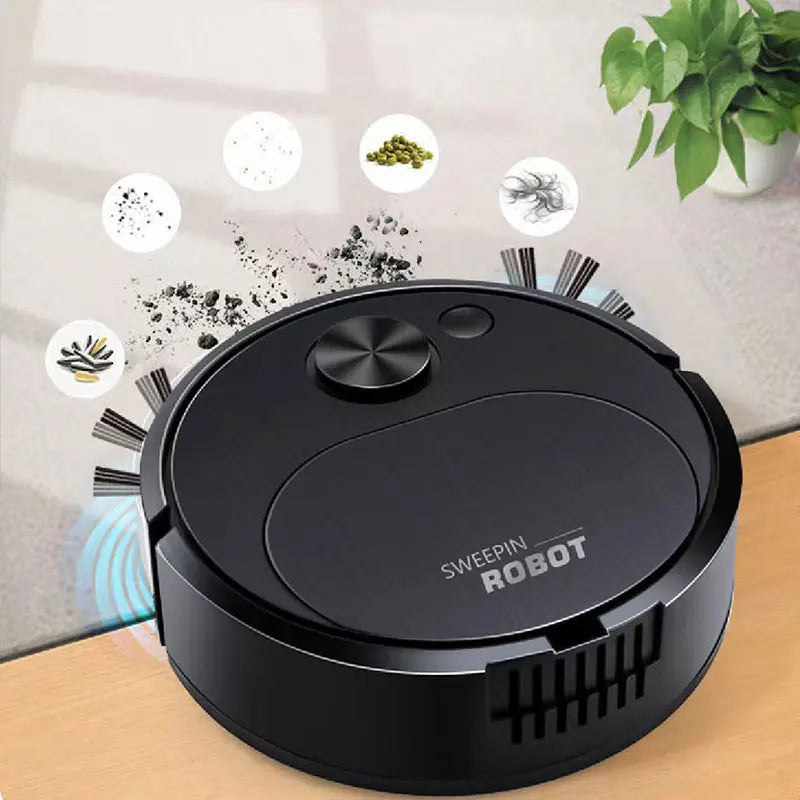 2024 Smart USB Robot Vacuum and Mop 3-in-1 Wireless Cleaner with 1500Pa Suction