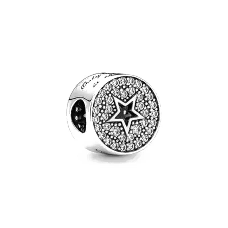 European Zircon Charm Beads 925 Silver Pendant Necklace for Women Gift P1061