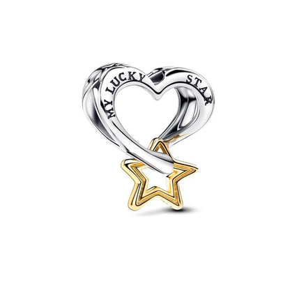 Sterling Silver Pave Star Crescent Moon Bead Bracelet