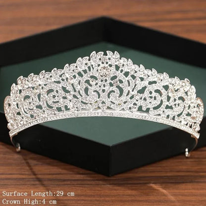 Silver Crown Tiara Hair Accessories for Brides - Top-Rated Crystal Rhinestone Diadem Silver 16