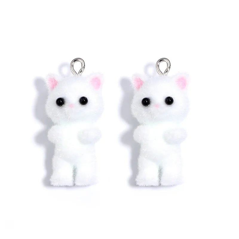 Charming Resin Cat Pendant Set for DIY Jewelry Creations