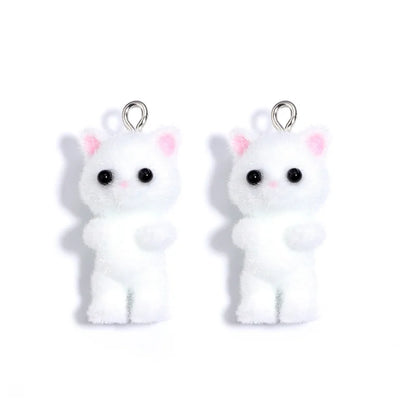 Charming Resin Cat Pendant Set for DIY Jewelry Creations