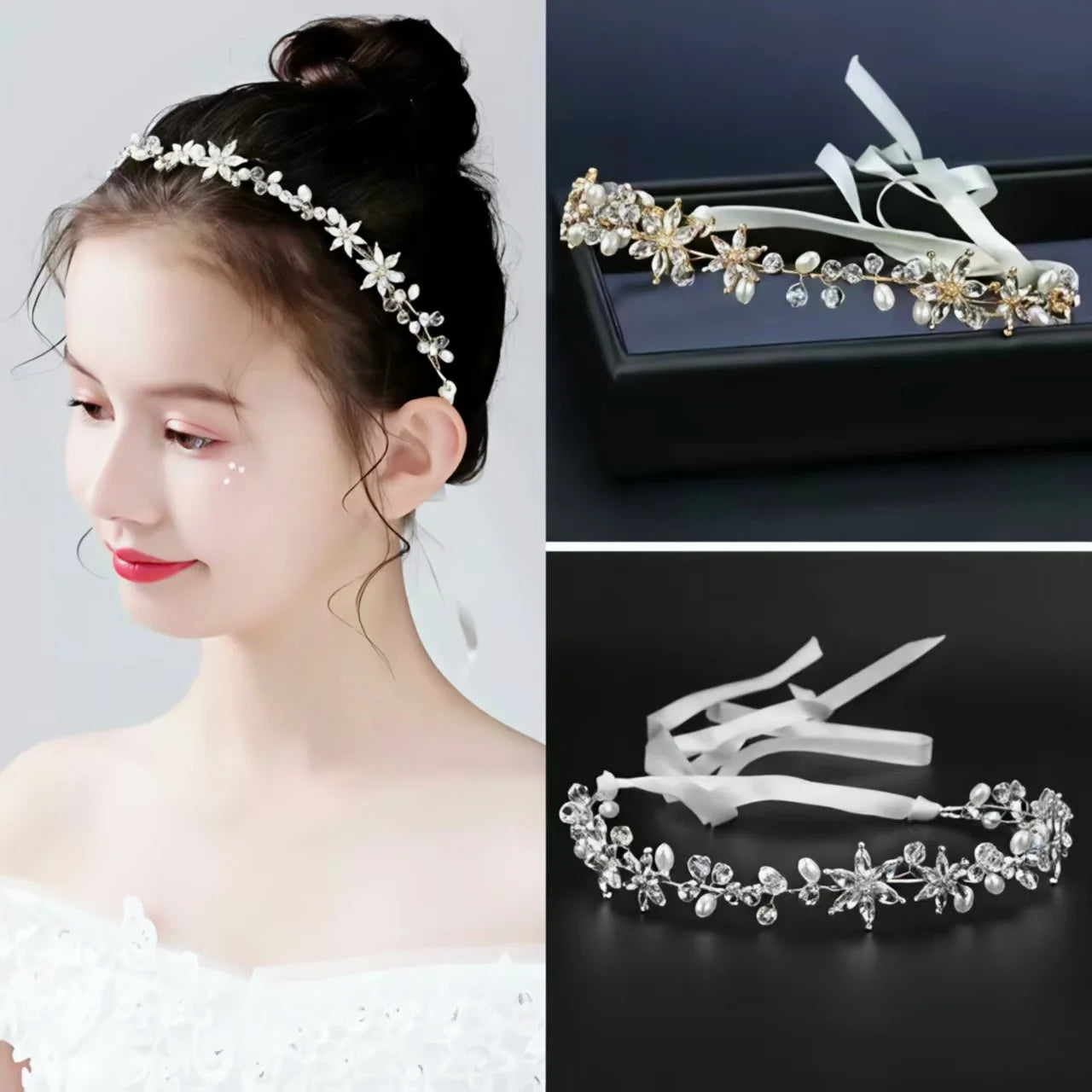 Elegant Crystal Rhinestone Headband for Girls Wedding Hair Accessories