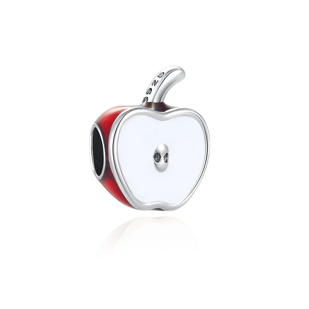 925 Silver Strawberry Cherry Durian DIY Dangle Beads