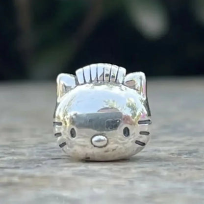 Exquisite 925 Silver Cat Claw Pendant Beads with Safety Chain for European Bracelets B4294