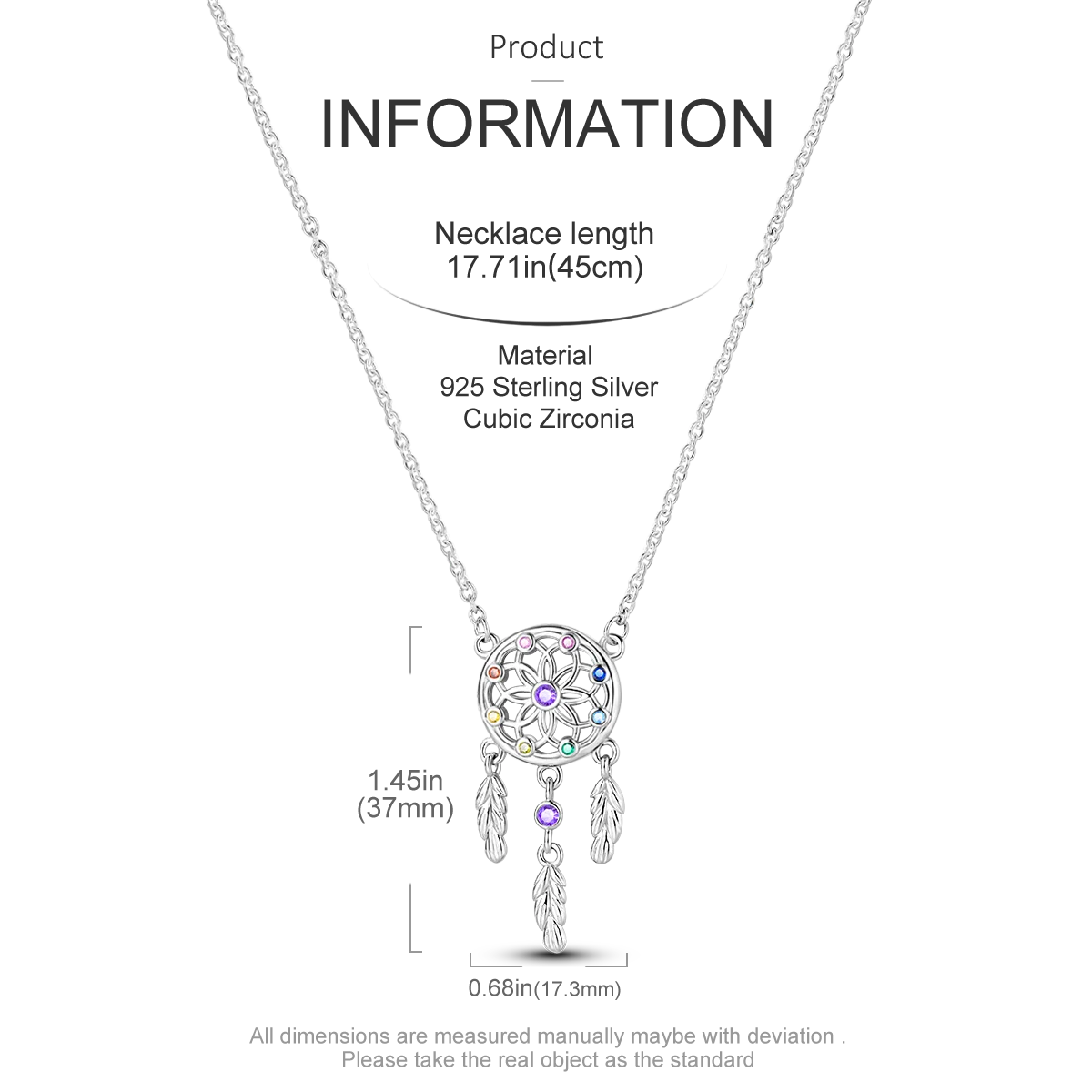 925 Sterling Silver Firefly Heart Zircon Pendant Necklace for Women Anniversary Birthday Gifts KTN024