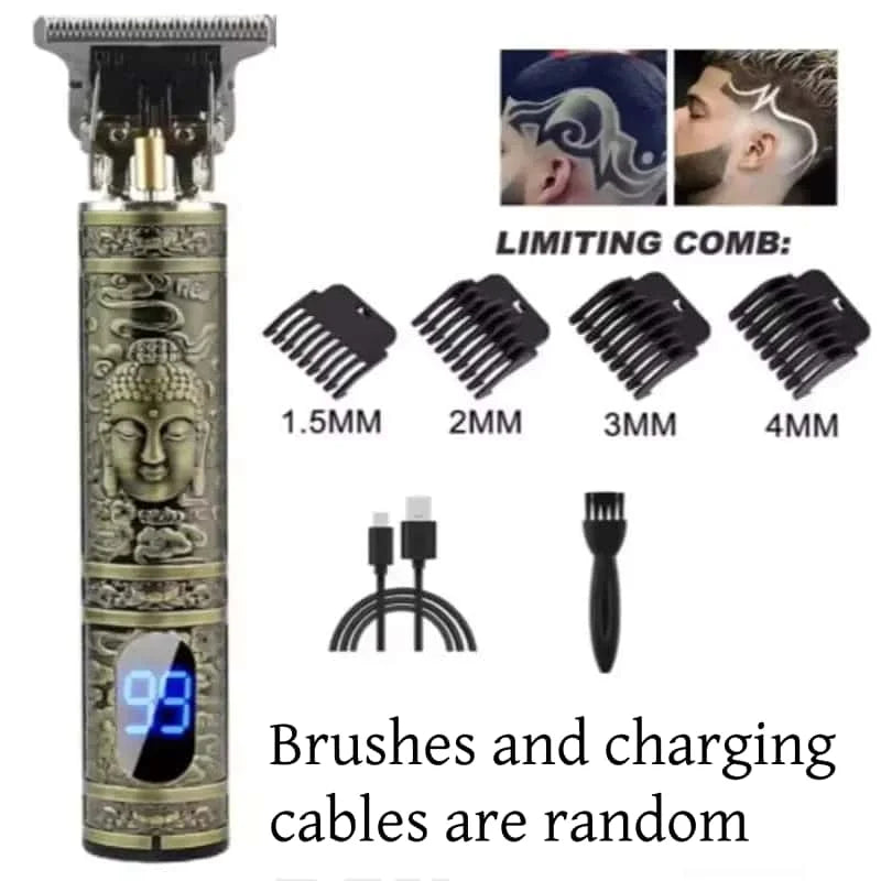 T9 LCD Electric Hair Clipper Rechargeable Trimmer for Men Buddha