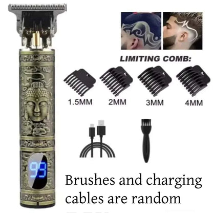 T9 LCD Electric Hair Clipper Rechargeable Trimmer for Men Buddha