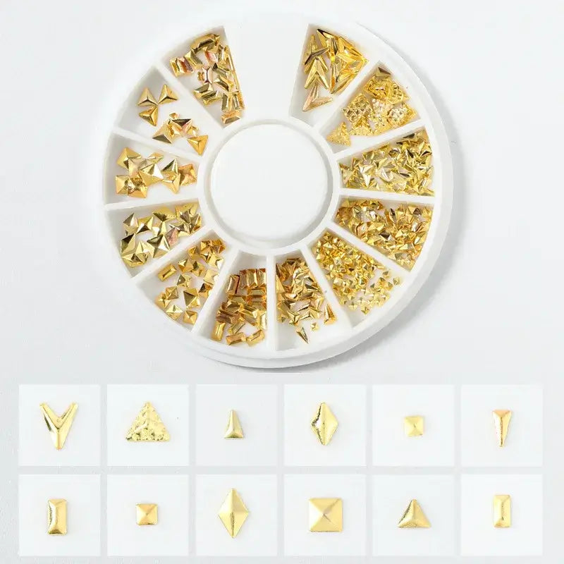 Resin Filling Metal Rivet Moon Stars Nail Art Decorations Mixed Beach Ocean Style Jewelry DIY Charms PP-XY-13