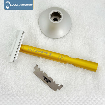 KAMPFE Aluminum Single Blade Safety Razor Men’s Manual Shaver Gift for Father Hair Salon Tool