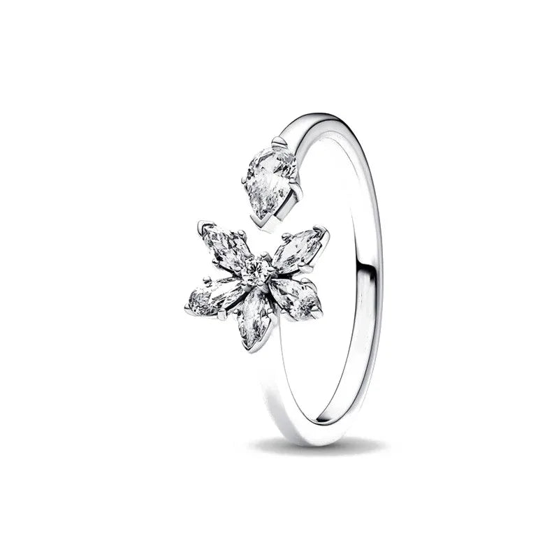 Valentine's Day 925 Sterling Silver Moonstone Heart Ring for Women P1670