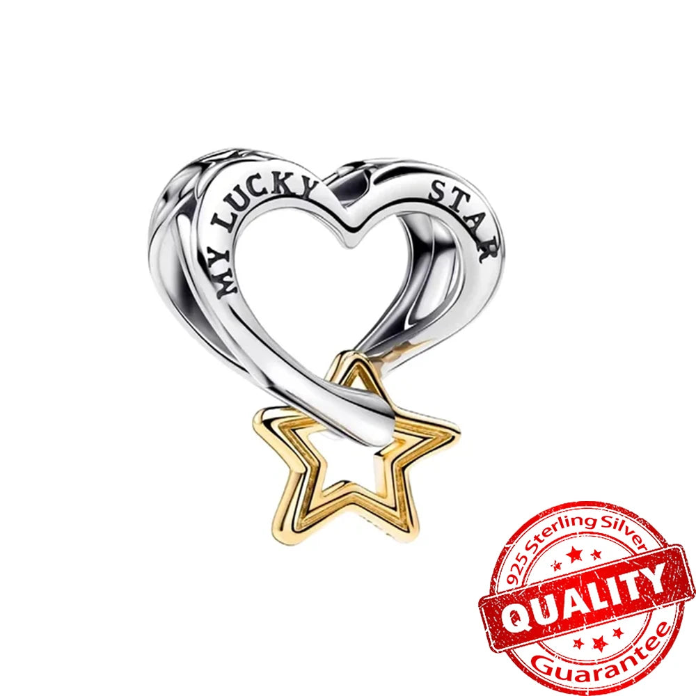 Luxury Sterling Silver Moon Sun Charm for Bracelets and Necklaces