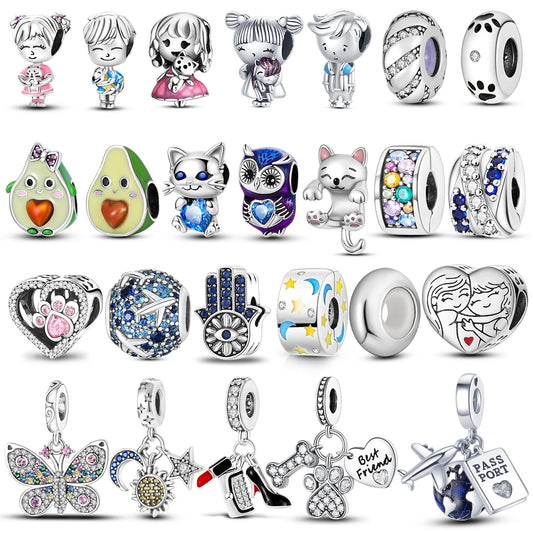 Silver Plated Travel Sunflower Lucky Charms Dangle Pendant Fit Original Pandora Bracelet DIY