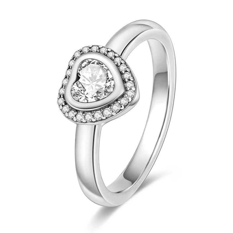 Silver Plated Luxury Stackable Ring for Women with Real Zircon Infinite Flower Daisy Design for Engagement and Wedding Parties APTR070