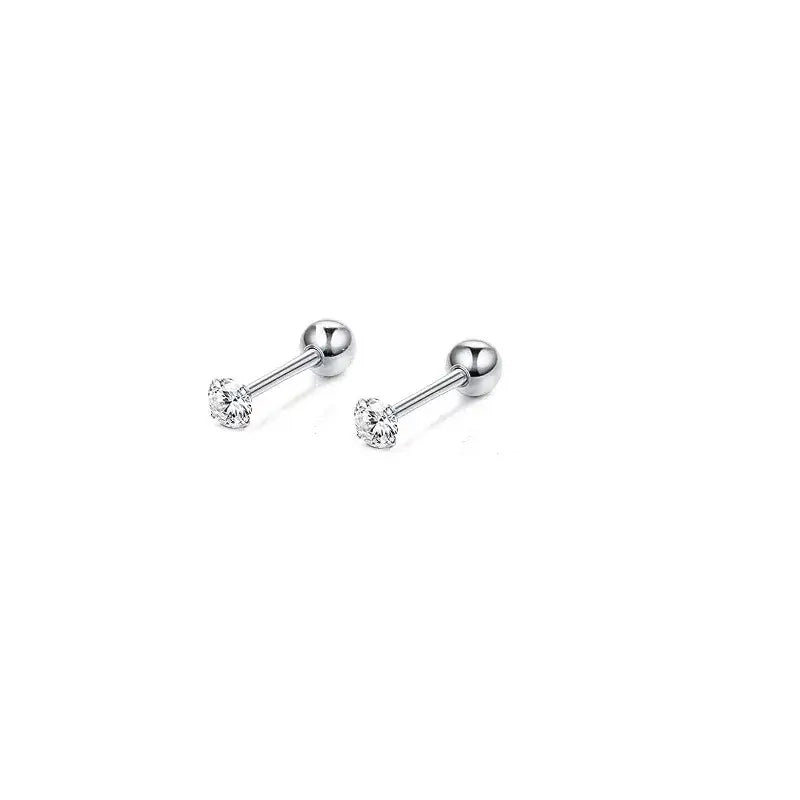 Silver Hypoallergenic Stainless Steel Cartilage Earrings Set - 2/16 Pcs 16G-1.2mm