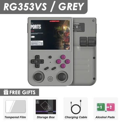 RG353V RG353VS Handheld Game Console 64 128 256GB Touchscreen Dual System Android 11 And Linux Portable 3.5 Inch Retro Gaming Console Micro HDMI Type C Supports Up To 40000 Games