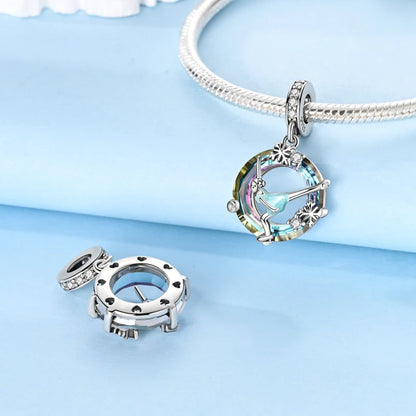 Sterling Silver Angel Mother Friendship Charm Beads for DIY Bracelets
