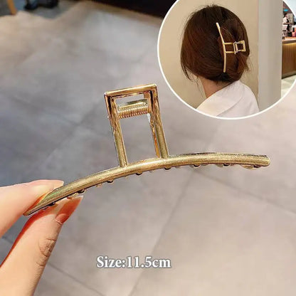 Geometric Metal Hair Claw Clips for Women Fashionable Zinc Alloy Hairpins