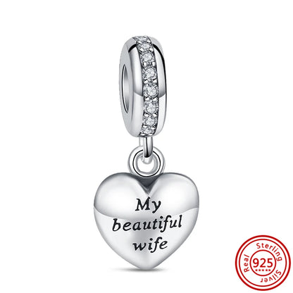 925 Silver Lucky Crown Butterfly Heart Family Tree Beads