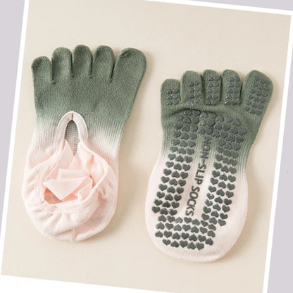 Premium Yoga Toe Socks Low Cut Tie Dye Breathable Moisture