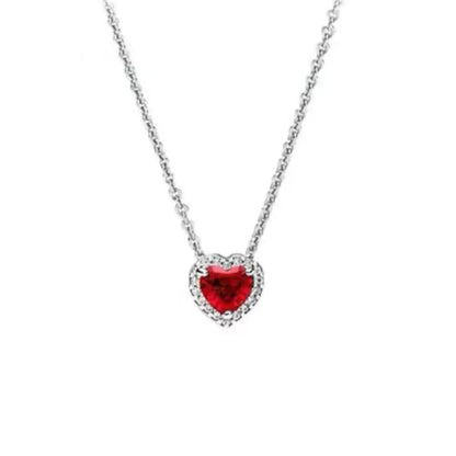 Zircon Love Heart Pendant Necklace Top Rated DIY Jewelry Charm for Women B5325