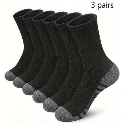 3 Pairs Men's Outdoor Gym Socks Comfortable Ground-Gripping EU 40-45 3 Pairs BK