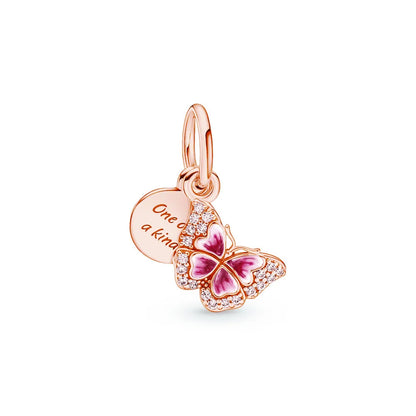 Exquisite 925 Silver Heart-Shaped Dog Paw Beads and Castle Pendant for European Original Bracelet DIY Accessories