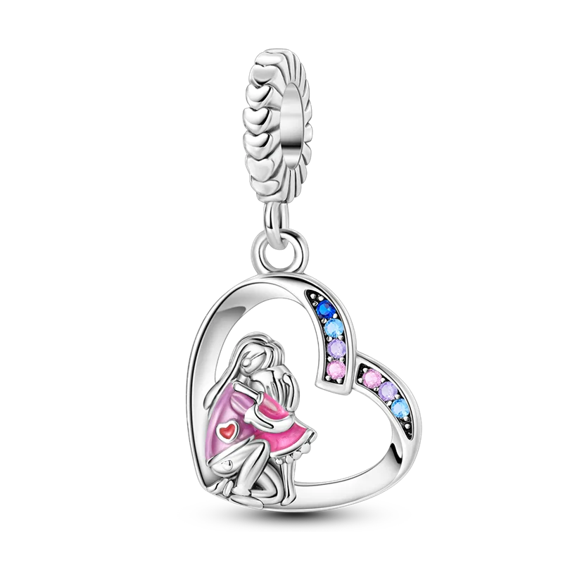 Pink Butterfly Luminous Firefly Dangle Charms 925 Sterling Silver Beads for DIY Jewelry KTC1041