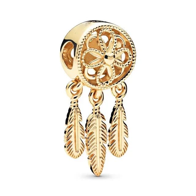 925 Sterling Silver Colorful Dreamcatcher and Hot Air Balloon Charms for DIY Necklace and Bracelet Jewelry