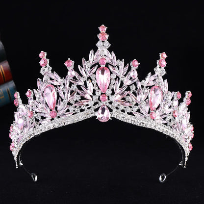 Diezi Baroque Vintage Crystal Tiara Crown for Women and Girls Wedding Party Elegant Rhinestone Hair Jewelry