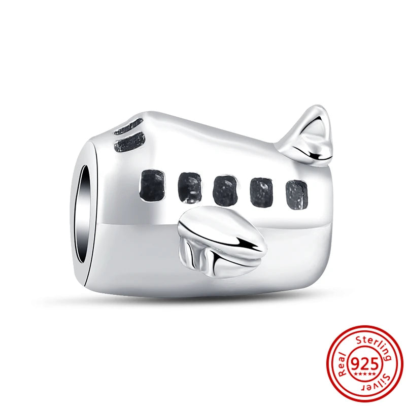 Silver Animal Hearts Infinity Crown Bead Charms Bracelet for Women 925 Sterling Silver Jewelry RS176