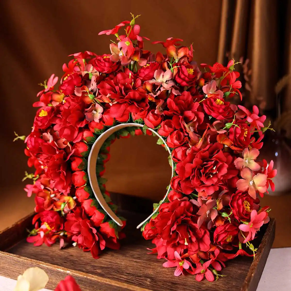 Elegant Floral Crown Headband for Women and Girls - Perfect Wedding and Festival Accessory