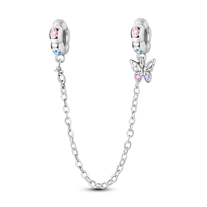 Moonlit Charm Clip 925 Silver Safety Chain Clasp for DIY Bracelets Jewelry for Women and Girls KTC1065