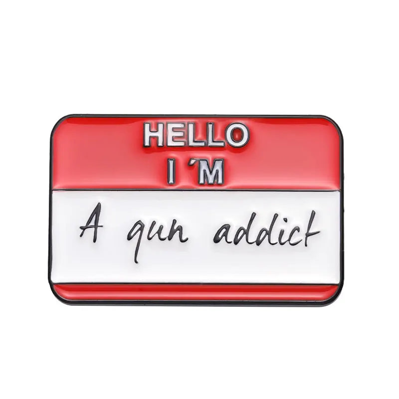 Quirky Anxious Dialog Enamel Lapel Pins for Unique Fashion Statements
