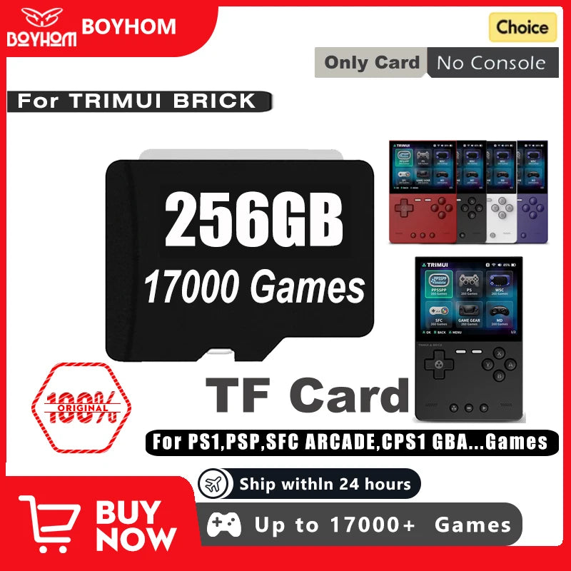 Preloaded SD Card For TRIMUI BRICK Handheld Game Console 3.2 Inch IPS Linux TF Card With 12000 Retro Games