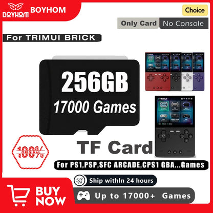 Preloaded SD Card For TRIMUI BRICK Handheld Game Console 3.2 Inch IPS Linux TF Card With 12000 Retro Games