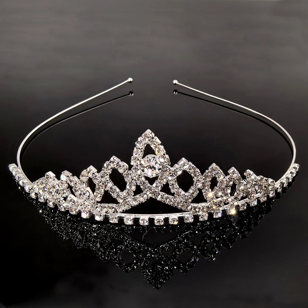 AINAMEISI Crystal Love Headdress - Exquisite Crown for Brides & Girls' Celebrations HG178