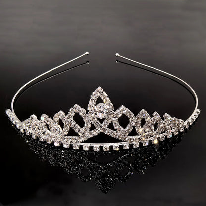 AINAMEISI Crystal Love Headdress - Exquisite Crown for Brides & Girls' Celebrations HG178