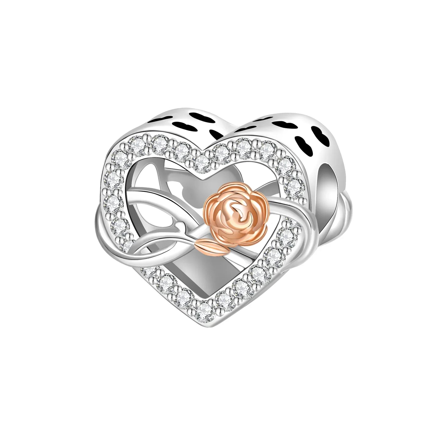 925 Sterling Silver Colorful Snowflake Heart Lock and Key Charms for DIY Necklace and Bracelet Jewelry Gifts