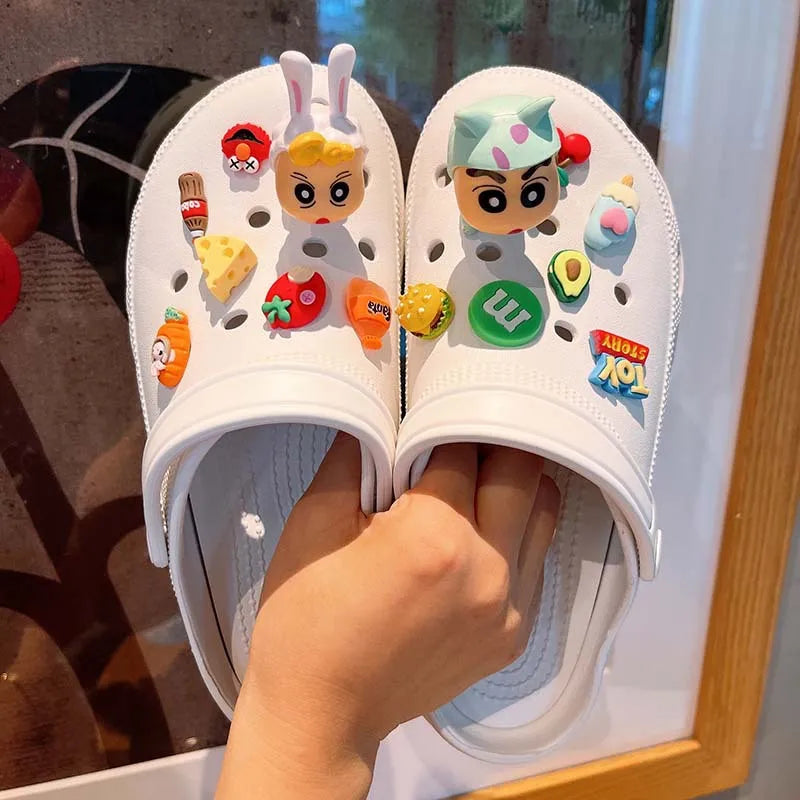 Miniso 3D Resin Cartoon Anime Shoe Charms for Clog Sandals Girls Boys Gift Party