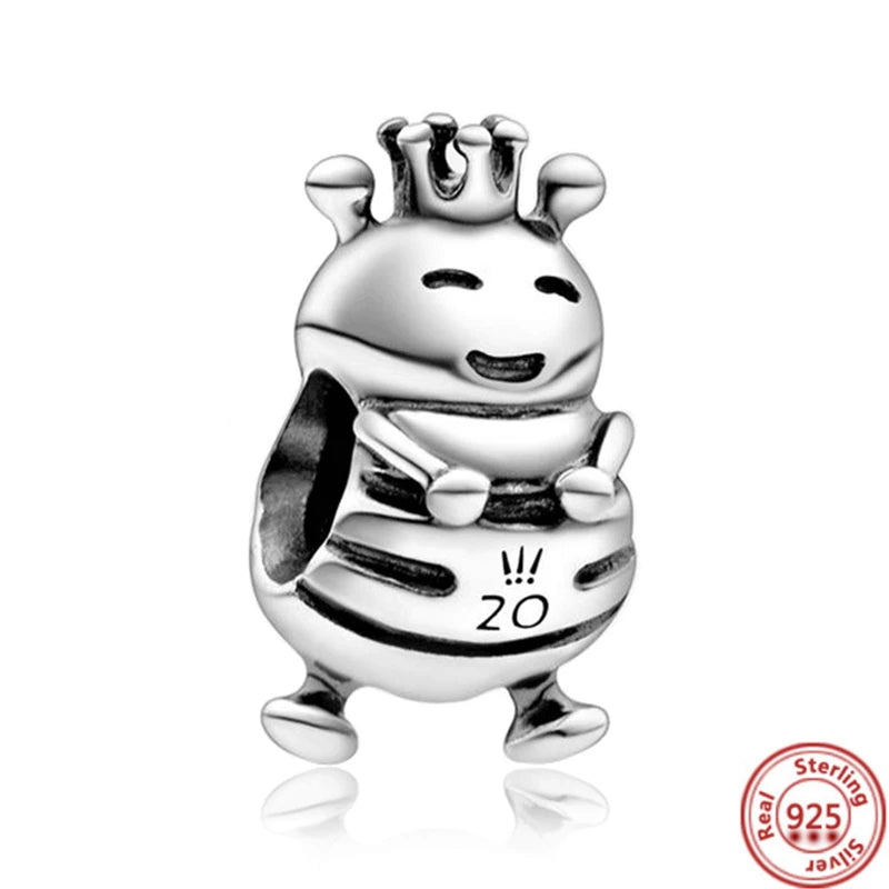 Cute Animal Family Charm Beads for DIY Silver Bracelet Jewelry Making Y016