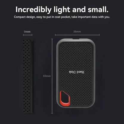 AEVYVKV Portable External SSD 1TB 2TB High Speed USB 3.1 Type-C Hard Drive for PC Mac Xbox Phone