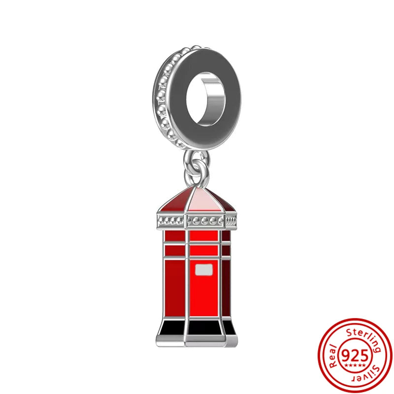 925 Silver Hot Air Balloon Castle Tower Mushroom Charms