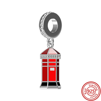 925 Silver Hot Air Balloon Castle Tower Mushroom Charms