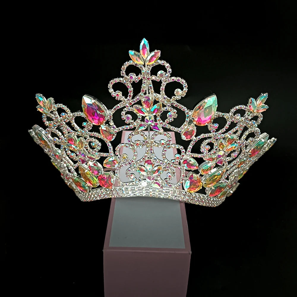 Luxurious Rhinestone Bridal Crown for Pageants and Celebrations